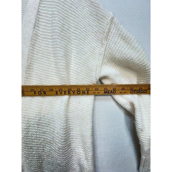 Aerie Womens Open-Front Knit Cardigan Sweater Size S Ivory Long Sleeves Casual - Picture 6 of 10